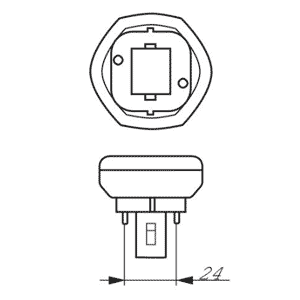 3040200446905 GX24D1 DULUX T Plus 13w /840 2 pins OSRAM