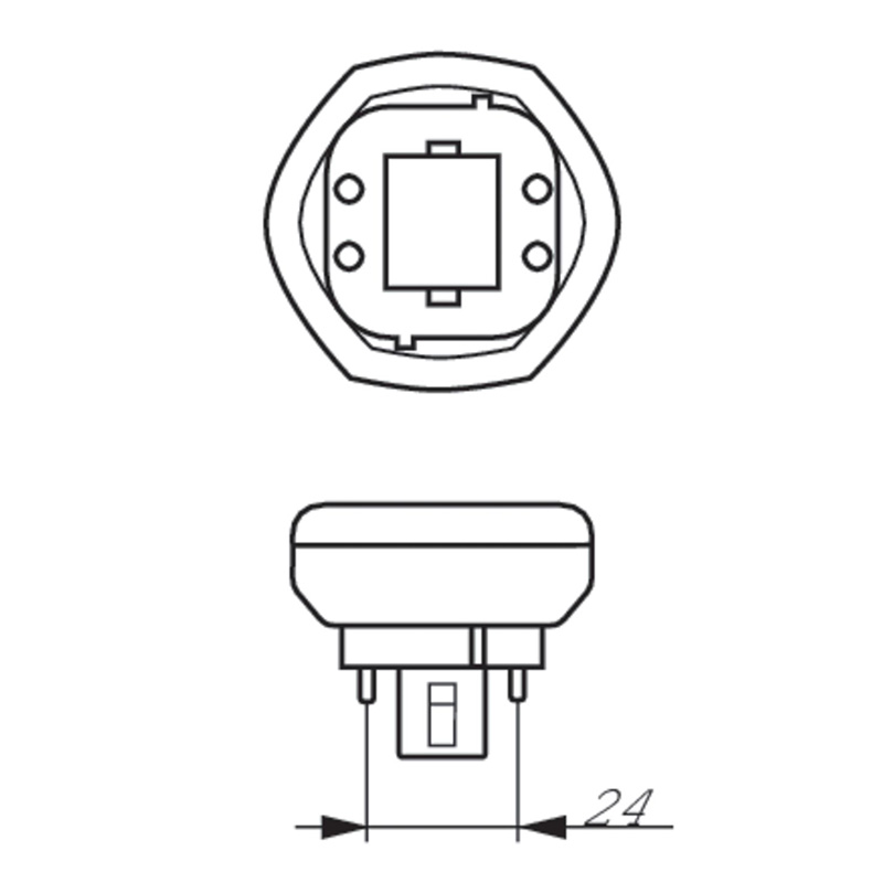3040200342320 GX24Q3 DULUX T/E Plus 26w /827 4 pins OSRAM