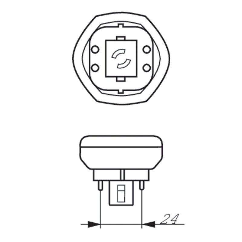 M107267453125 Douille GX24Q5 à visser verticalement